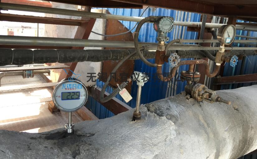 張家港天然氣鍋爐用雙金屬溫度計，熱電阻現場